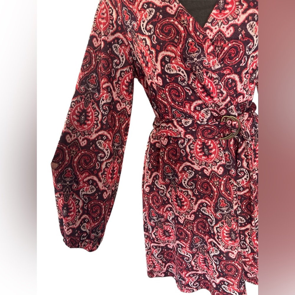 Mauve by Anthropologie Paisley Dress, Size L - Picture 6 of 9